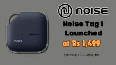 Noise Tag 1 Bluetooth tracker with a sleek design, launched at ₹1,499, compatible with Android and iOS devices