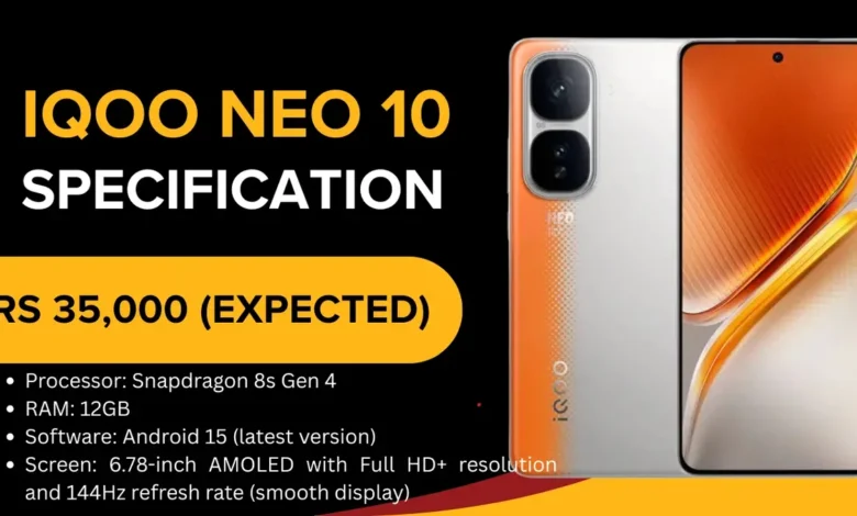 Iqoo Neo 10 Specification price launch