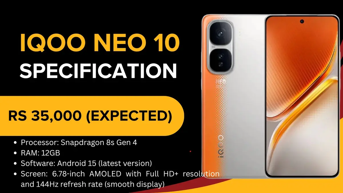 Iqoo Neo 10 Specification price launch