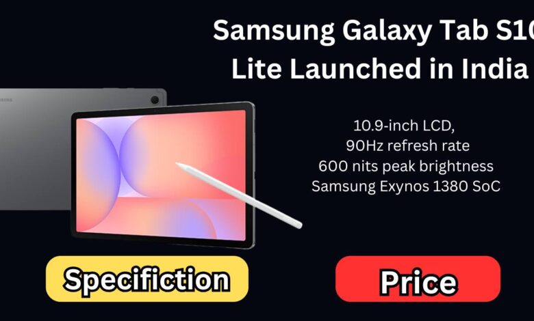 Samsung Galaxy Tab S10 Lite Launched in India